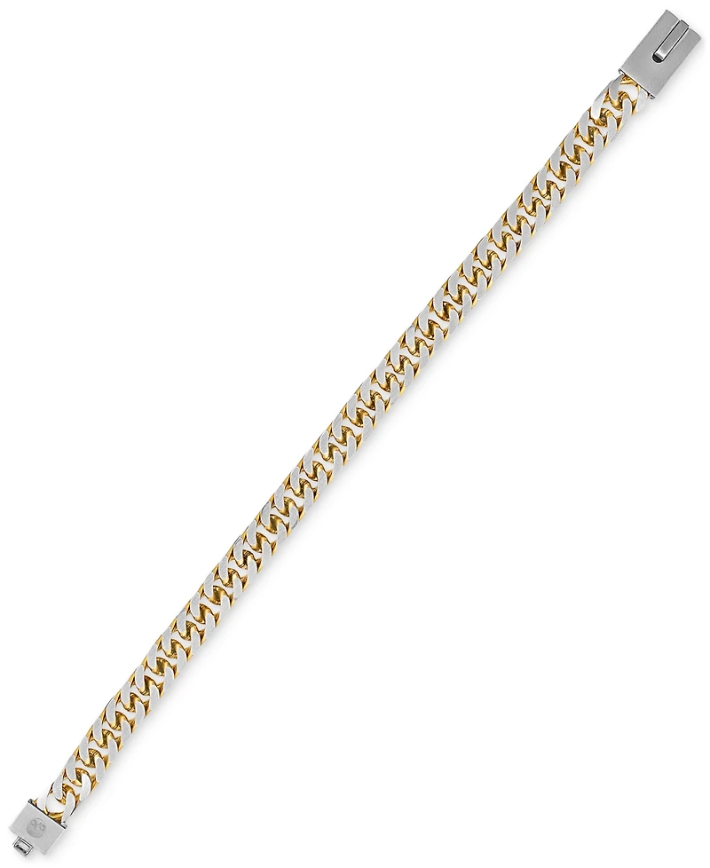 Esquire Men's Jewelry Two-Toned Curb Link Chain Bracelet, Exclusively for Macy's