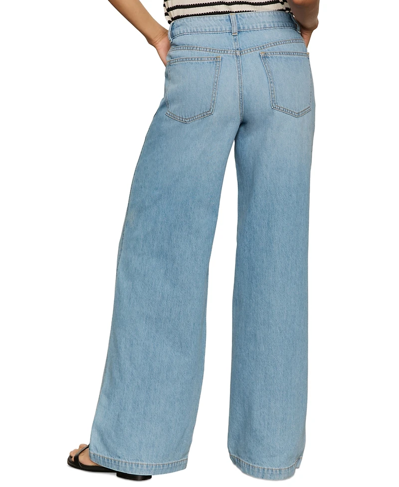 Sanctuary Women's Highland Mid Rise Wide-Leg Jeans