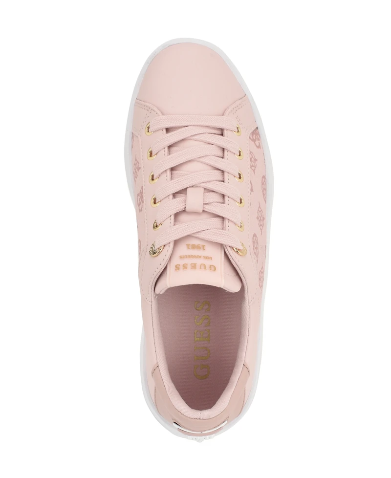 Guess Women's Ronii Quattro G Peony Jacquard Lace-Up Sneakers