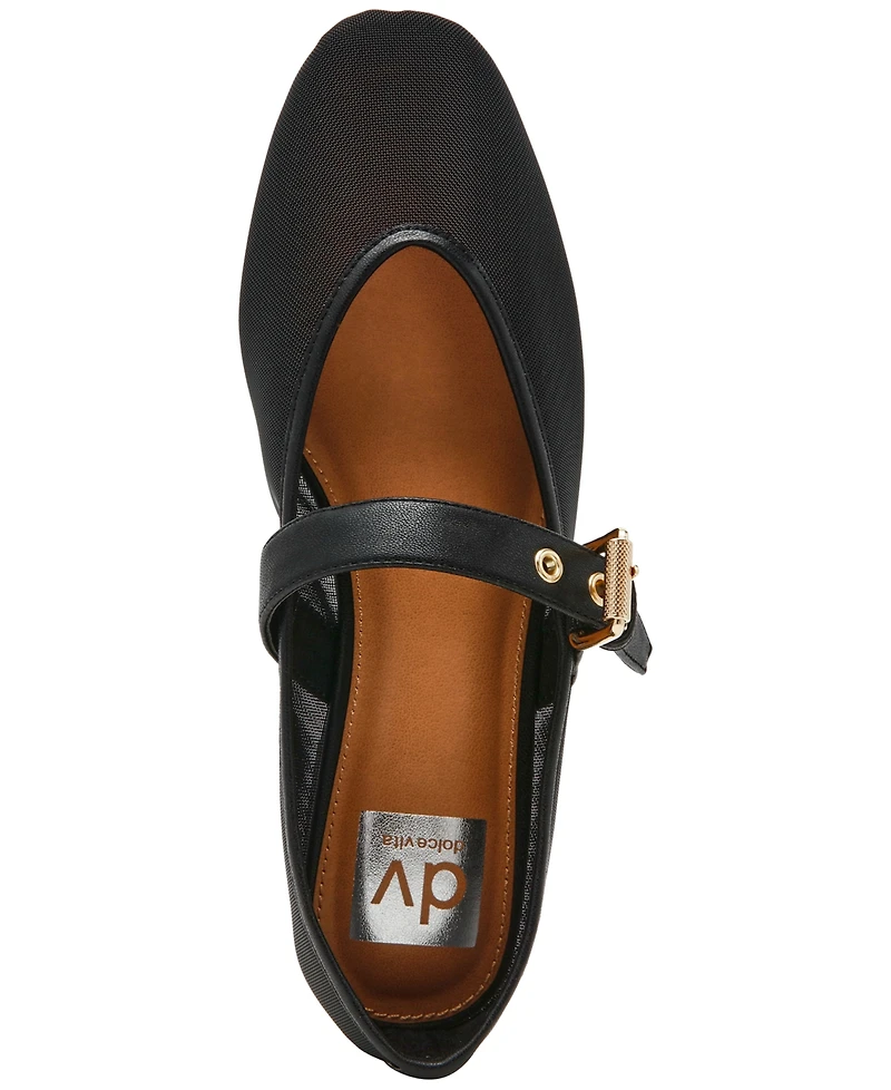 Dv Dolce Vita Women's Mulaney Mesh Buckle Mary Jane Flats