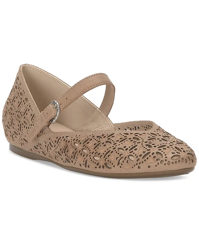 Lucky Brand Women's Cyrena Eyelet Mary Jane Ballet Flats