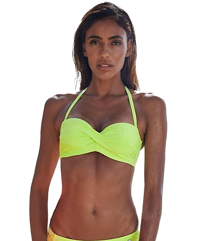 Lascana Women's Twist Bandeau Bikini Swimsuit Top Bra Sizing