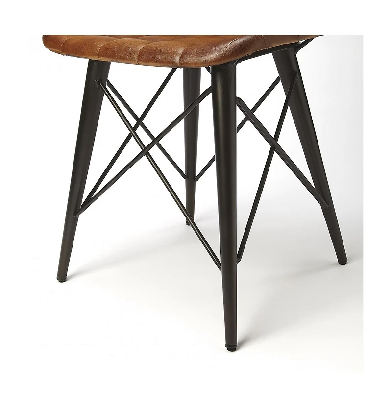 Faux Leather Tufted Side Chair for Dining Room or Office Seating