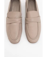 Splice Leather Flat Loafers (Women)