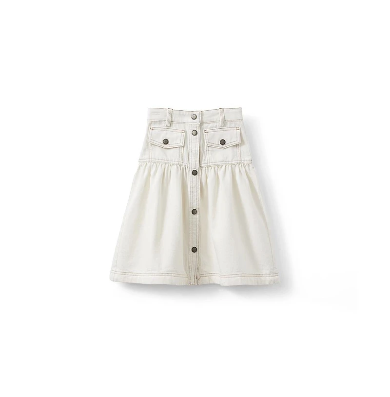 Cotton On Girls Little/Big Cherie Denim Midi Skirt
