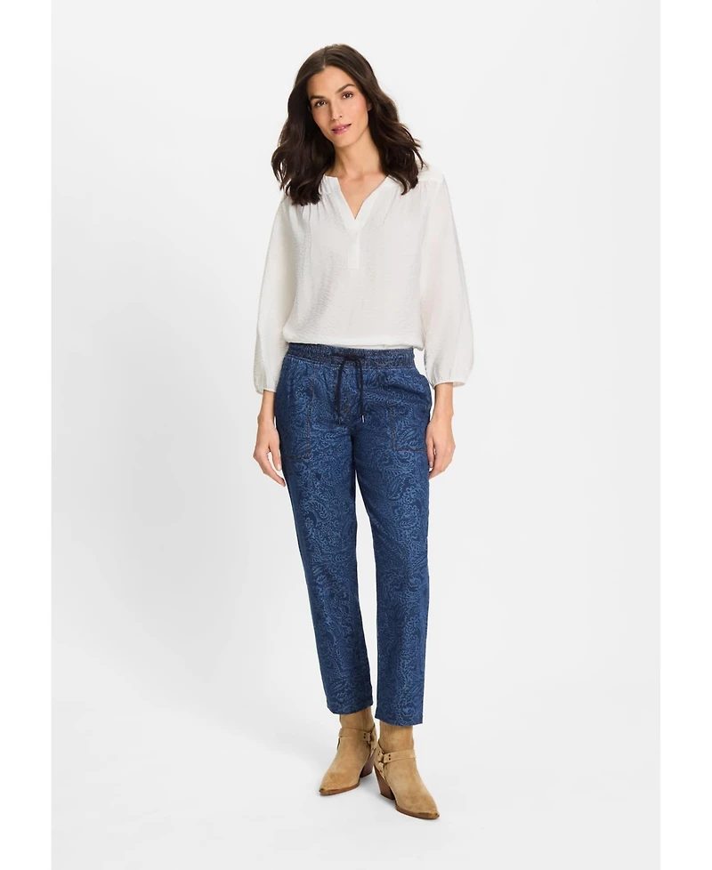Olsen Women's Lisa Fit Paisley Denim Pant
