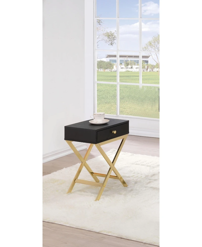 Solid Wood End Table with Drawer – Stylish and Functional Living Room Furniture