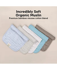 KeaBabies Kids 5pk Lumi Muslin Burp Cloths Cloths, Burping