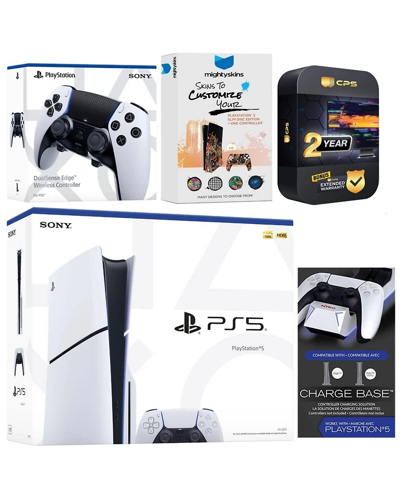 Sony Playstation 5 Slim Disc with Extra Edge Controller