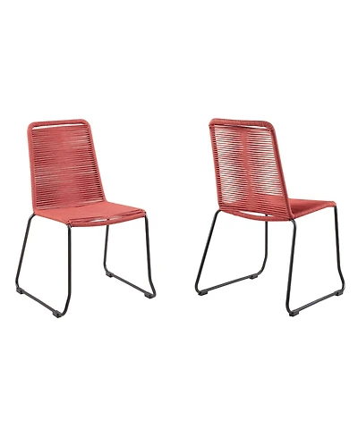 Set of Two Metal Dining Chairs – Modern Outdoor Seating for Patio & Garden