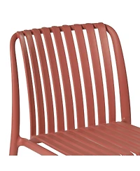 Outdoor Stackable Polypropylene Plastic Dining Side Chairs (Set of 2)