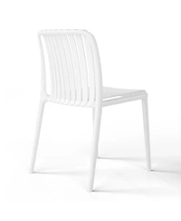 Outdoor Stackable Polypropylene Plastic Dining Side Chairs (Set of 2)