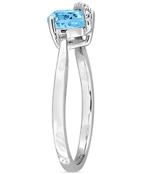 Gemstone Heart Ring Sterling Silver