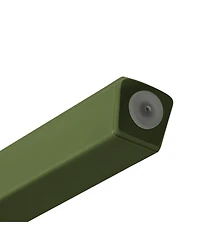 5-Piece Outdoor Resin Square Patio Dining Table Set with Modern Stackable Chairs