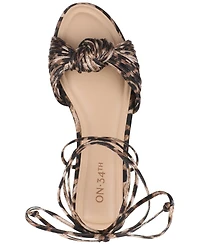 On 34th Women's Jenniee Knot Lace-Up Flat Sandals, Exclusively at Macy's