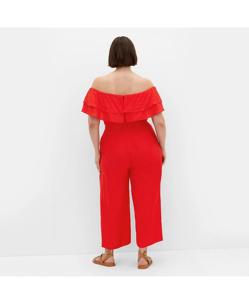 City Chic Plus Poppy Jumpsuit