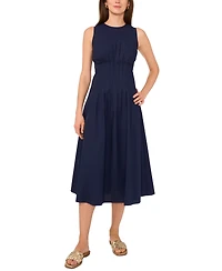 1.state Women's Sleeveless Pintuck Cotton Midi Dress