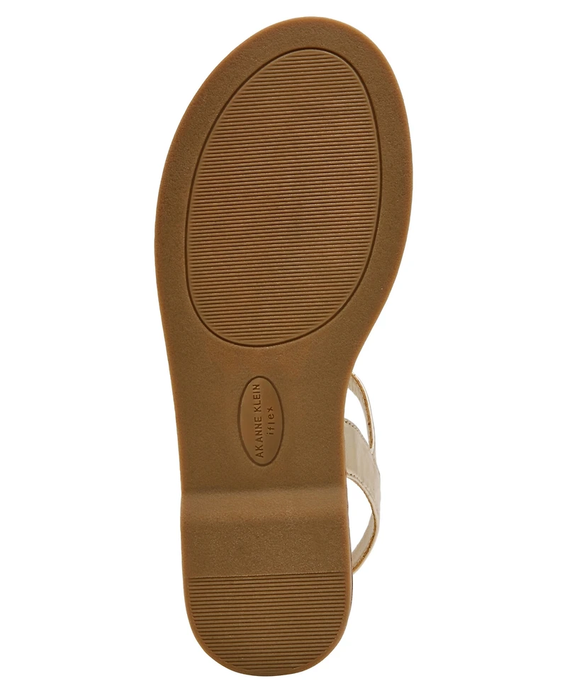 Anne Klein Women's Ellen Strappy Footbed Flat Sandals