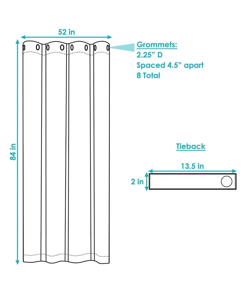 Room-Darkening Curtain Panel with Grommet Top - 52 x in