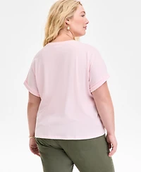 On 34th Trendy Plus Pompelmo Graphic T-Shirt, Exclusively at Macy's