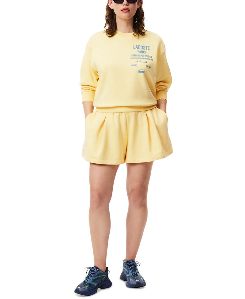 Lacoste Usa Women's Logo Sweat Shorts