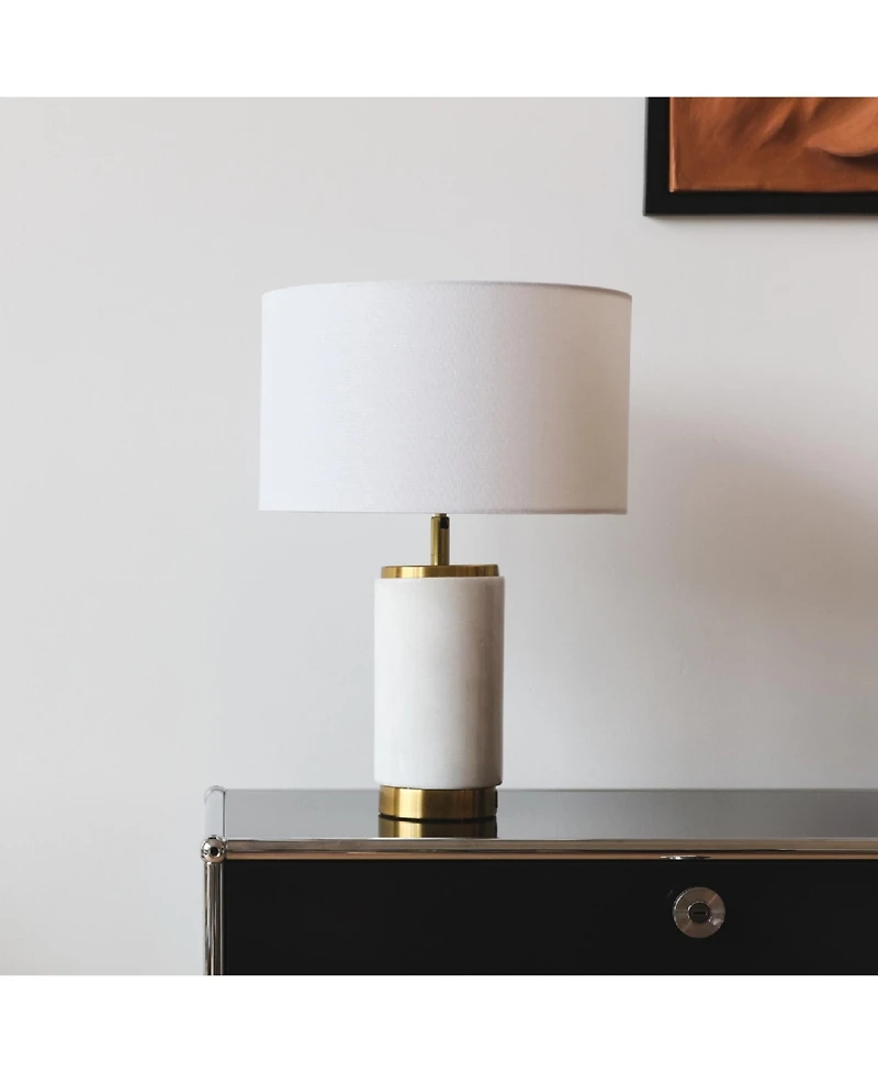 Arden Marble and Gold Led Table Lamp Bundle (17")