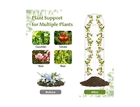 2 Pack - 7-ft Galvanized Steel Outdoor Garden Trellis in Metal Finish