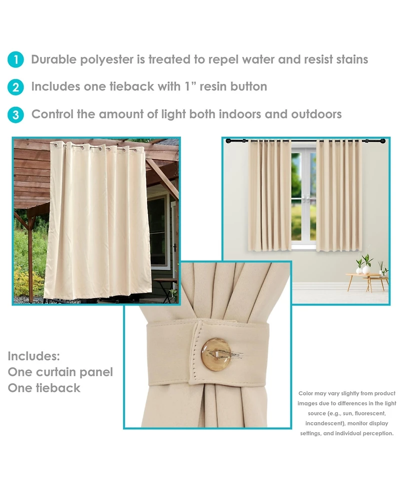 Room Darkening Curtain Panel with Grommet Top - x in