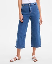 Style & Co Women's High-Rise Wide-Leg Crop Jeans, Created for Macy's