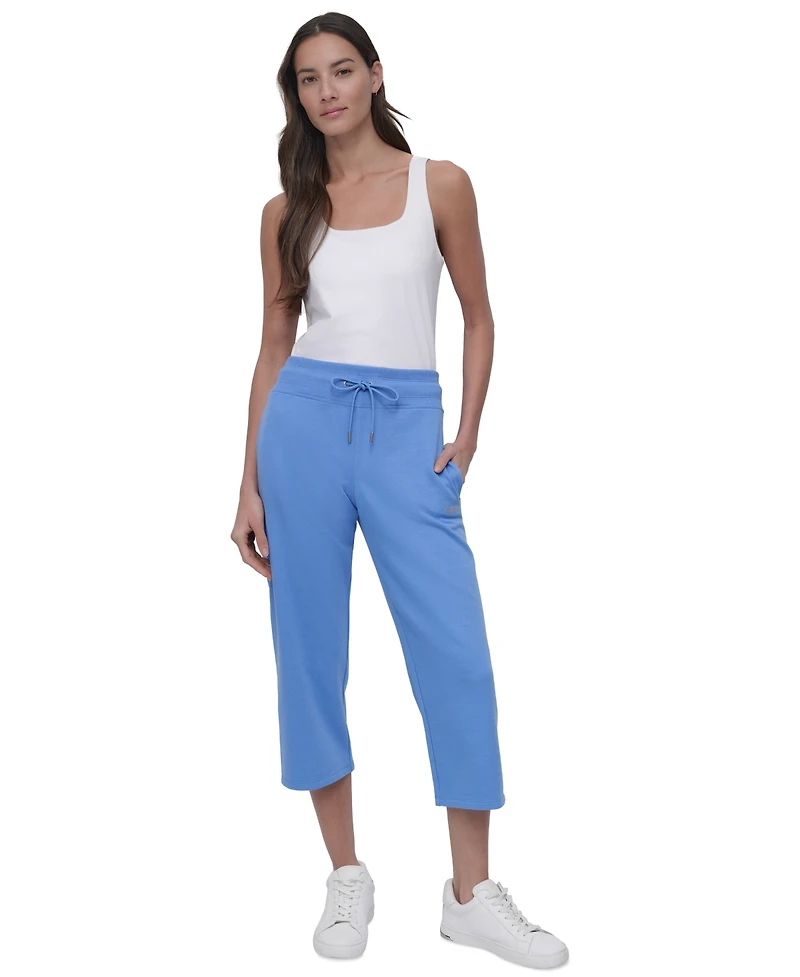 Dkny Sport Women's Studded-Logo Cropped Pants