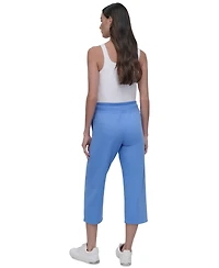 Dkny Sport Women's Studded-Logo Cropped Pants