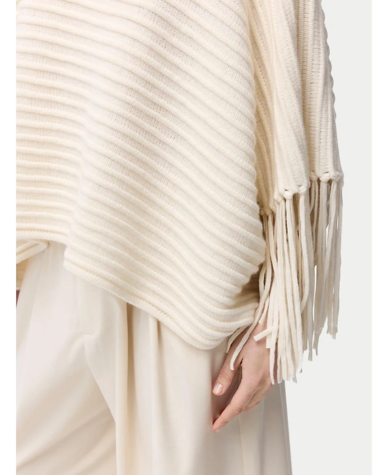 Gobi Cashmere Women's Fringed Sleeve Cashmere Poncho