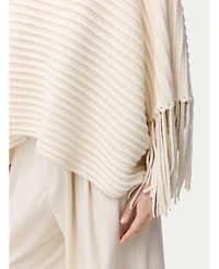 Gobi Cashmere Women's Fringed Sleeve Cashmere Poncho