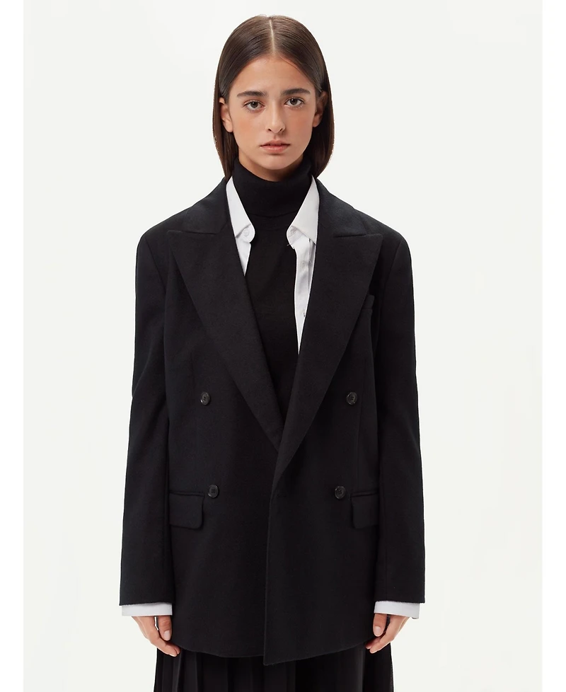 Gobi Cashmere Double-Breasted Cashmere Blazer