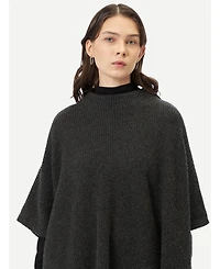 Gobi Cashmere Women's Rib-Knit Cashmere Poncho