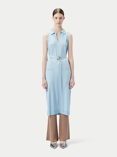 Gobi Cashmere Women's Sleeveless Silk Polo Dress
