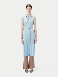 Gobi Cashmere Women's Sleeveless Silk Polo Dress