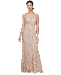 Alex Evenings Women's Sequined Soutache Mermaid Gown