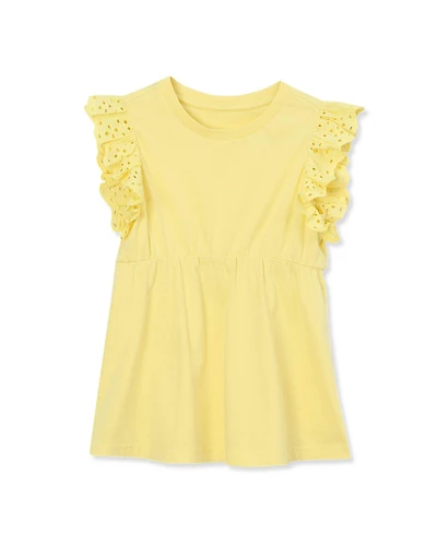 Lands' End Girls Short Sleeve Peplum Top
