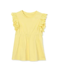 Lands' End Girls Short Sleeve Peplum Top