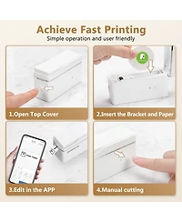 Polono P31S Label Maker Machine with Tape, Portable Thermal Printer, Portable Bluetooth Label Printer for Organizing Storage Office Home, Sticker Make