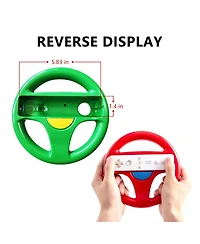 Mario Kart Wii, 2 Pack Racing Steering Wheel for Wii Controller, Wii Mario Kart Racing Wheel Compatible with Nintendo Wii, Mario Kart, Tank, More Wii