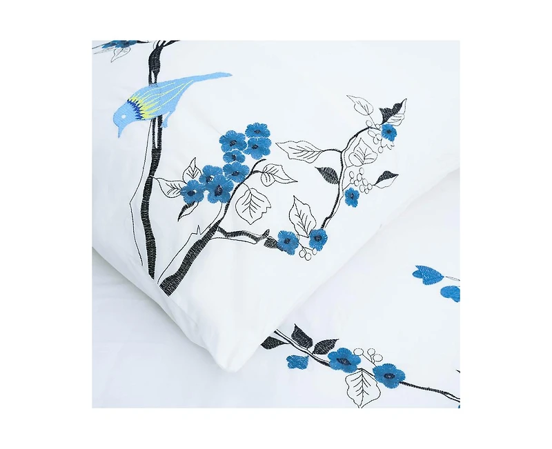 Superior Cherry Garden Cotton Duvet Cover Set