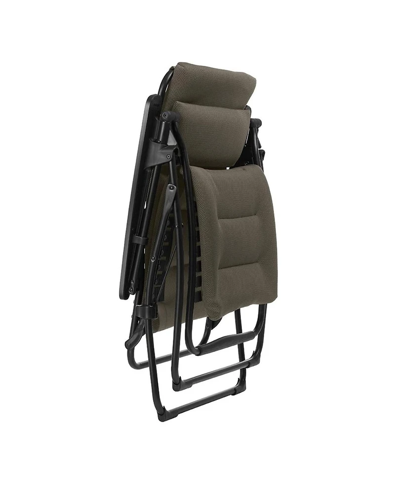 Reclining Steel Zero Gravity Chair with Cushion for Lawn Deck and Poolside