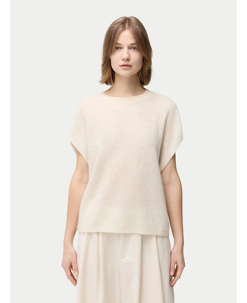 Gobi Cashmere Women's Batwing Short-Sleeved Cashmere Top