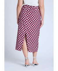 Eloquii Women's Geometric Sequin Skirt