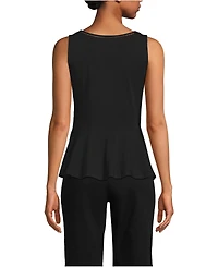 Lands' End Women's Lightweight Jersey Peplum V-Neck Tank Top