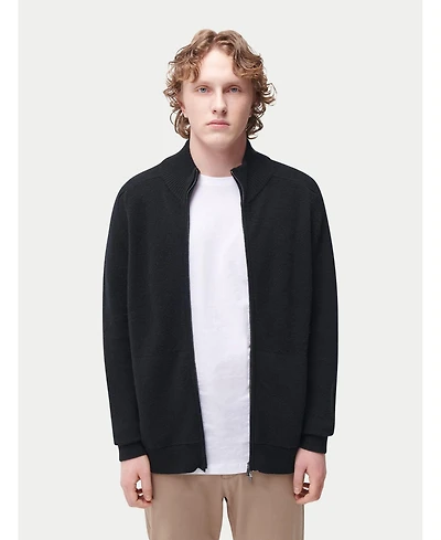 Gobi Cashmere Men's High Neck Full-Zip Cashmere Cardigan