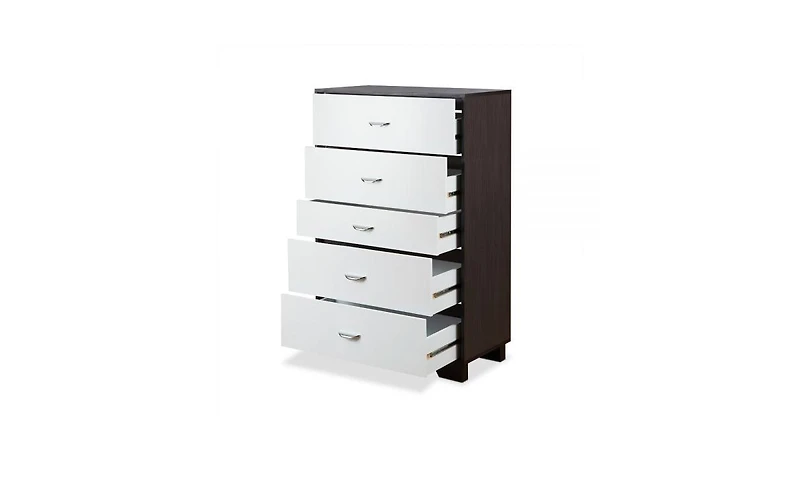 Sturdy Five-Drawer Chest for Closet Bedroom or Guest Room