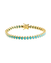 By Adina Eden Colored Bezel Tennis Bracelet